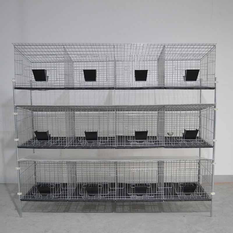 3-Layer Galvanized Wire Commercial Rabbit Cage (1) 3 Layer Galvanized Wire Commercial Rabbit Cage 1
