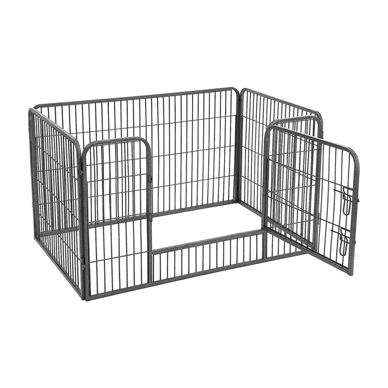 6-Panel Heavy Metal Dog Playpen with Door (2) 6 Panel Heavy Metal Dog Playpen with Door 2