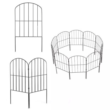 Black Metal Decorative Garden Fence Panels