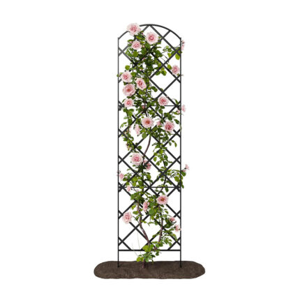 Black Metal Diamond Lattice Garden Trellis